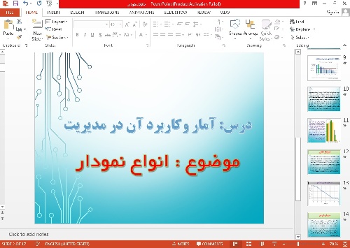 پاورپوینت انواع نمودار 