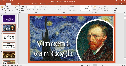 پاورپوینت ونسان وَن گوگ یا فینسِنت ویلم فان خوخ 